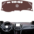 Leather Dashboard Cover Compatible with Chevy Equinox（HUD、Speaker） 2017-2023，Dash Cover, Non-Slip Dash Cover, Dash mat Dashboard Cover, Interior Dash Covers