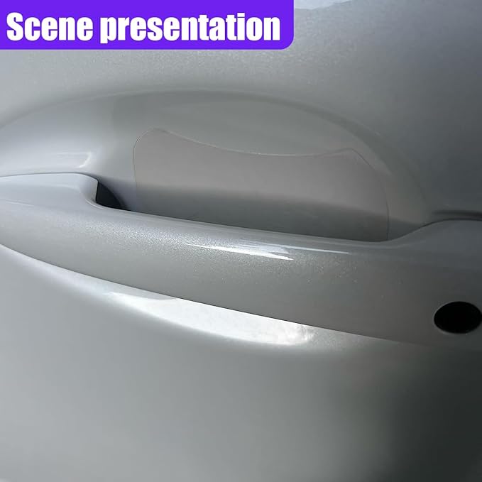 Clear Car Door Handle Cup Protector, Car Door Handle Scratches Protective Films, Waterproof Auto Transparent Paint Bumper Trim Guard Cup Stickers Universal for Most Cars (16PCS)