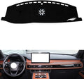 leather dashboard cover Compatible with Lincoln Aviator，dash cover（black）