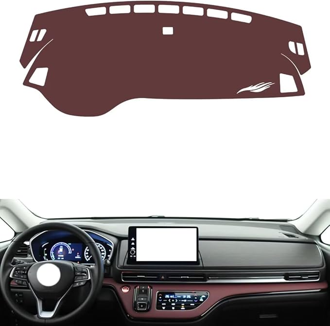 Leather Dashboard Cover Compatible with Honda Elysion 2022-2024，Dash Cover, Non-Slip Dash Cover, Dash mat Dashboard Cover, Interior Dash Covers