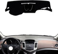 leather dashboard cover Compatible with Chevy Classic Cruze (storage box 2009-2015，dash cover（black）