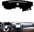leather dashboard cover Compatible with KIA Sorento (speaker) 2009-2012，dash cover（black）