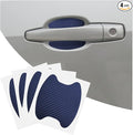 4PCS Car Handle Cup Stickers, Carbon Fiber Scratch Auto Door Protective Film, Non-Marking Bowl Protector, Universal Paint Cover Guard for Most Cars, SUV, Van (Blue)