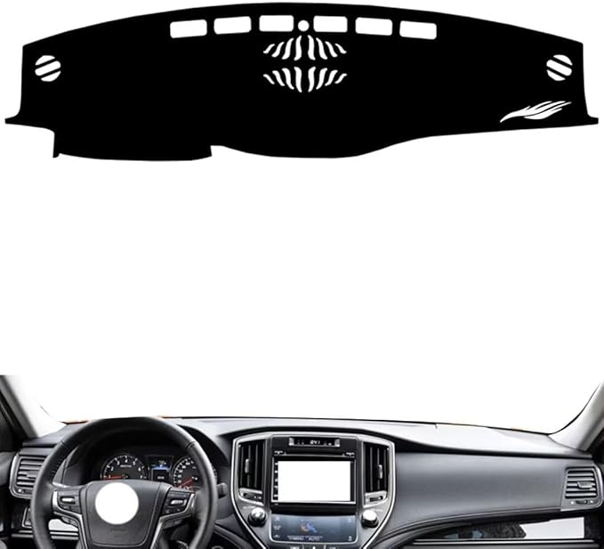leather dashboard cover Compatible with Toyota Crown（14 generations） 2015-2018，dash cover（black）
