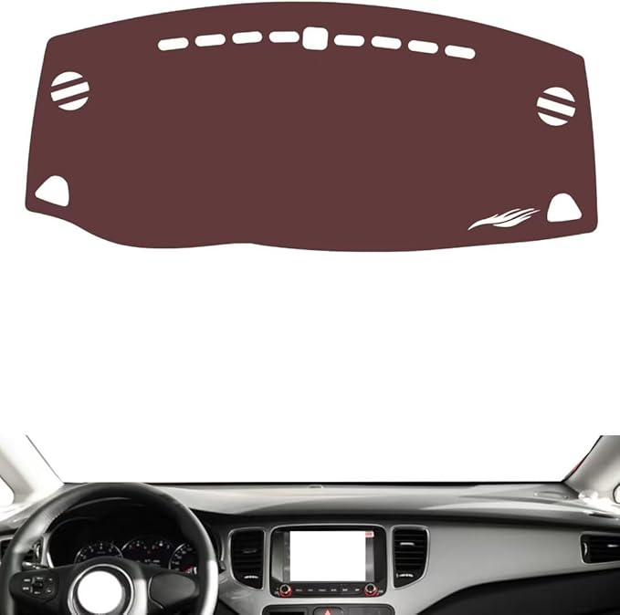 Leather Dashboard Cover Compatible with KIA Carens 2013-2015，Dash Cover, Non-Slip Dash Cover, Dash mat Dashboard Cover, Interior Dash Covers