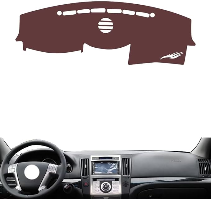 Leather Dashboard Cover Compatible with Hyundai Veracruz 2007-2012，Dash Cover, Non-Slip Dash Cover, Dash mat Dashboard Cover, Interior Dash Covers