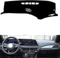 Leather Dashboard Cover Compatible with Cadillac CT5（No HUD） 2024-2025，Dash Cover（Black）
