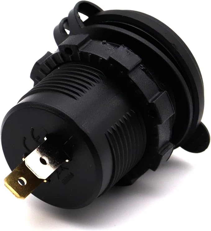 MOTONG Waterproof 12V QC3.0 Power Outlet Charger, QC3.0 USB A & PD Type C Car Socket Charger Power Socket Port for Car Marine Boat RV Truck