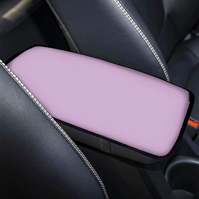 Center Console Armrest Pad, Universal Car Armrest Cover Fit for Most Vehicle, SUV, Truck Car Accessories (Grey Pink)