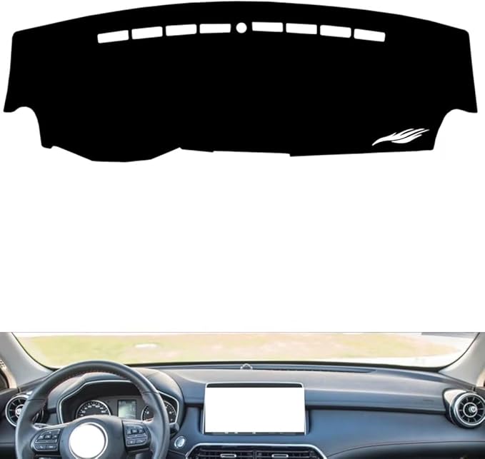 leather dashboard cover Compatible with MG HS，dash cover（black）