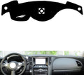leather dashboard cover Compatible with Infiniti QX70，dash cover（black）