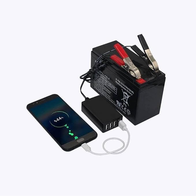 4USB Port Power Adapter with Clip 12V 24V to 5V 8A for Charging Cell Phone USB Power Efficiency USB Power Adapter Charger Car