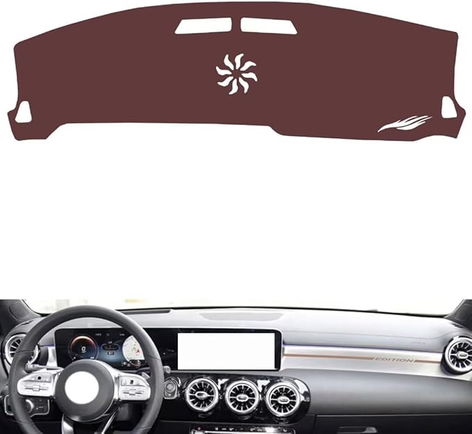 Leather Dashboard Cover Compatible with Mercedes EQA (NO HUD，Dash Cover, Non-Slip Dash Cover, Dash mat Dashboard Cover, Interior Dash Covers