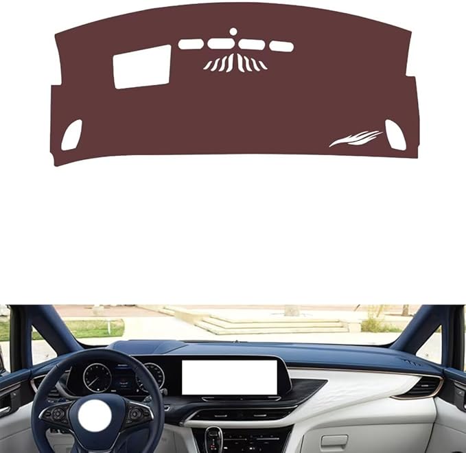 Leather Dashboard Cover Compatible with Buick GL8 Avenir 2020-2023，Dash Cover, Non-Slip Dash Cover, Dash mat Dashboard Cover, Interior Dash Covers