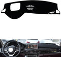 leather dashboard cover Compatible with BMW X5（HUD） 2014-2018，dash cover（black）