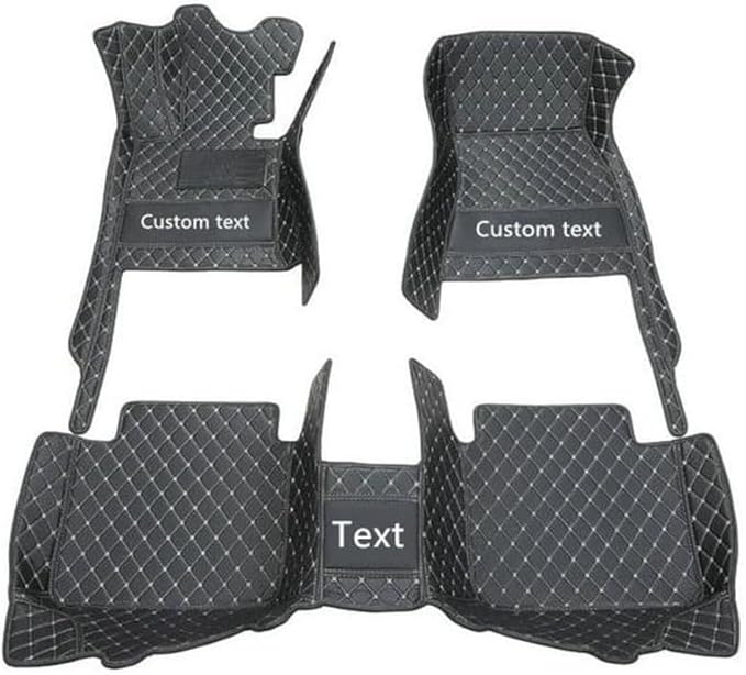 Custom Leather Car Mats, Vehicle-Specific Fit All-Weather Floor Mats, 100% Waterproof Anti-Slip Durable Protection for SUV Truck Sedan, Precision Tailored Protection (Yellow car mat)