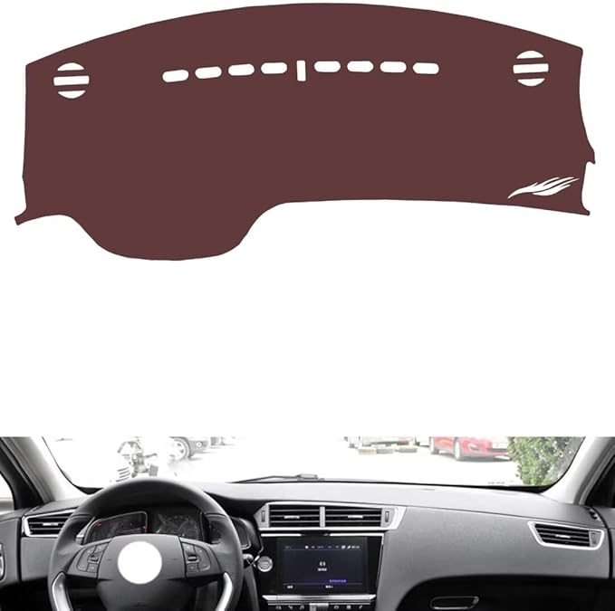 Leather Dashboard Cover Compatible with Citroen Ds6，Dash Cover, Non-Slip Dash Cover, Dash mat Dashboard Cover, Interior Dash Covers