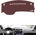 Leather Dashboard Cover Compatible with Citroen Ds6,Dash Board Cover mat Anti-Slip Sun-Proof and dust-Proof(Brown)