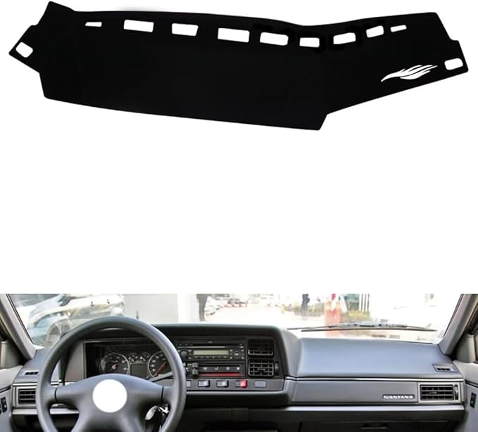 leather dashboard cover Compatible with VW Santana 2004-2007，dash cover（black）