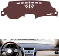 Leather Dashboard Cover Compatible with Cadillac CTS 2007-2012,Dash Board Cover mat Anti-Slip Sun-Proof and dust-Proof(Brown)