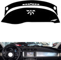 leather dashboard cover Compatible with Jaguar XFL，dash cover（black）