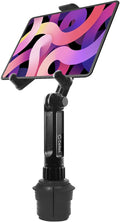 Cellet Universal Car Cup Holder Tablet Mount – Adjustable Gooseneck Stand for iPad, Galaxy, Kindle, Smartphones & More – Stable Base Fits Cup Holders 2.5"-4" for Front & Back Seat Use