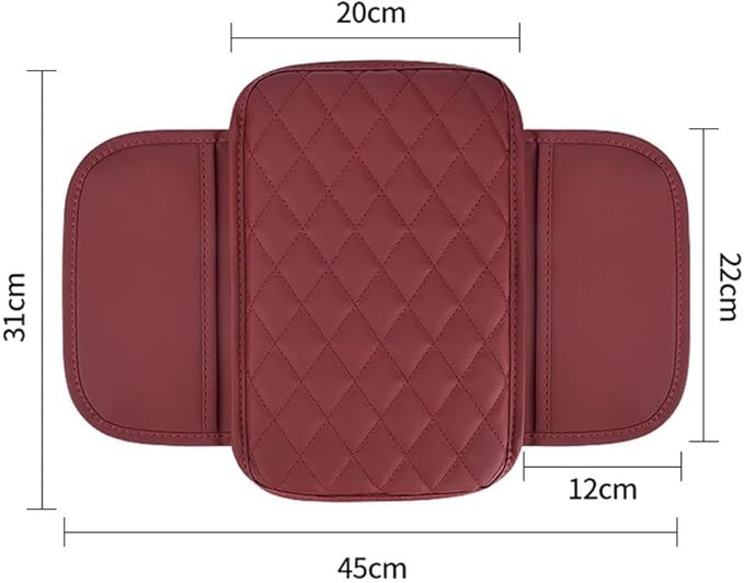 Arm Rest Cover Car for Audi A6 Avant 4G C7 2011 2012 2013 2014 2015 2016 2017 2018, Car Center Console Cushion Pad Comfortable Protector Waterproof Car Accessories,Brown