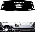 leather dashboard cover Compatible with Audi Q7 (NO HUD 2016-2019，dash cover（black）
