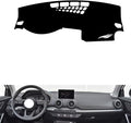 leather dashboard cover Compatible with Audi Q2L (NO HUD)，dash cover（black）