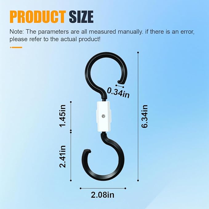 YoRise 2PCS S-Style Car Back Seat Headrest Hook, 360° Rotation Auto Seat Storage Hanger, Universal Vehicle Interior Organizer Accessories for Purse, Handbag, Coat, Umbrella, Grocery Bag (White)