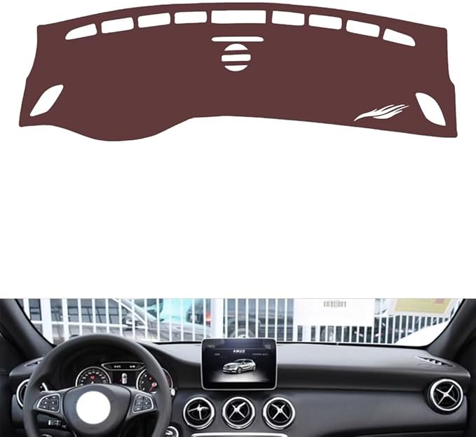 Leather Dashboard Cover Compatible with Mercedes CLA 2013-2019，Dash Cover, Non-Slip Dash Cover, Dash mat Dashboard Cover, Interior Dash Covers