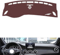 Leather Dashboard Cover Compatible with Mercedes CLA 2013-2019,Dash Board Cover mat Anti-Slip Sun-Proof and dust-Proof(Brown)