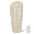 Kincown Car Trash Can, Mini Car Trash Bin with Lid, Leakproof Cup Holder Car Garbage Can with 20 Trash Bags, Vehicle Front Back Seat Organizers and Storage for Car, Home, Office, Beige