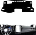 leather dashboard cover Compatible with Toyota Corolla （Vertical screen、HUD） 2019-2023，dash cover（black）