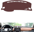 Leather Dashboard Cover Compatible with Honda Envix,Dash Board Cover mat Anti-Slip Sun-Proof and dust-Proof(Brown)