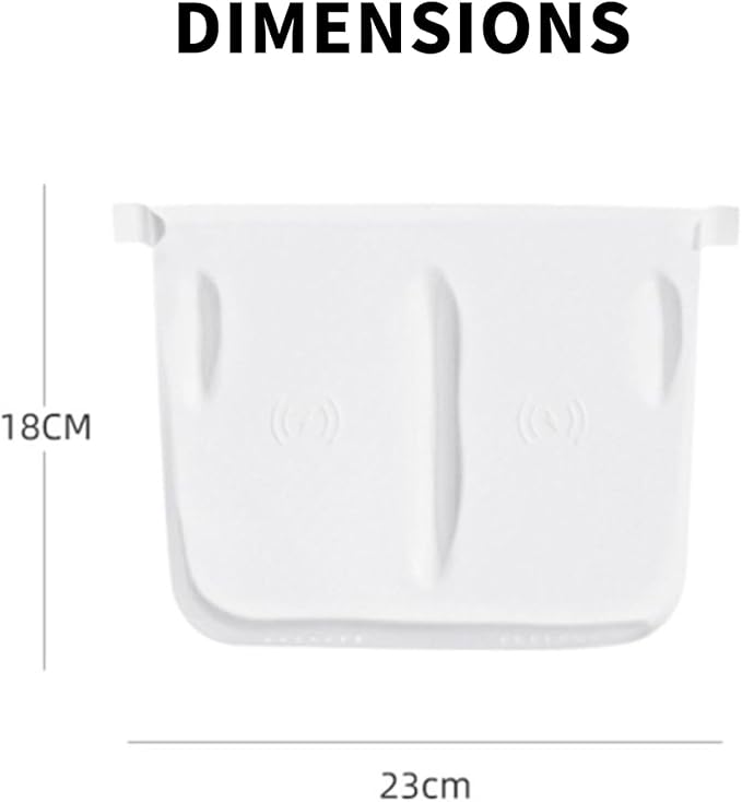 Upgrade fit Tesla Model Y(2019-2023) Center Console Wireless Charger Mat - Silicone Cover with Wireless Charging Phone Pad, Interior Accessories for Tesla Model Y(for White)
