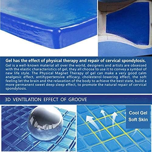 Motorcycle Seat Gel Pad Seat Cushion Shock Absorption Mats Reduce Fatigue Comfortable Soft Gel Pad Cool DIY Seat Pad Motorcycle Seat Foam Car Office Chair Seat Cushion (25 x 22 x 1cm)