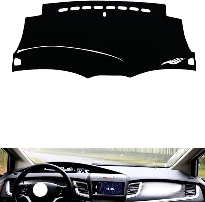 leather dashboard cover Compatible with HONDA JADE，dash cover（black）