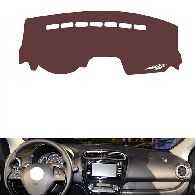 Leather Dashboard Cover Compatible with Mitshubishi Mirage 2012-2019，Dash Cover, Non-Slip Dash Cover, Dash mat Dashboard Cover, Interior Dash Covers