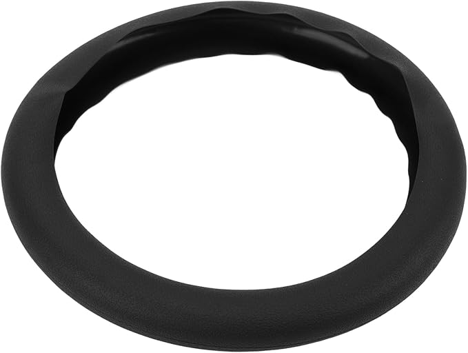 Silicone Steering Wheel Cover, Antislip Design, Sweatproof Protector for Cars, Fits Most Standard Sizes (Black)
