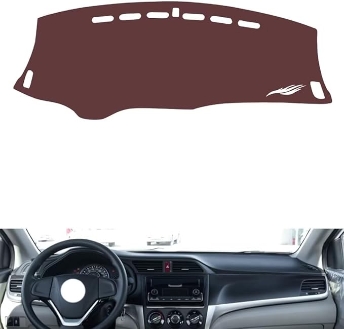Leather Dashboard Cover Compatible with Honda Crider 2013-2017，Dash Cover, Non-Slip Dash Cover, Dash mat Dashboard Cover, Interior Dash Covers