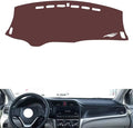 Leather Dashboard Cover Compatible with Honda Crider 2013-2017,Dash Board Cover mat Anti-Slip Sun-Proof and dust-Proof(Brown)