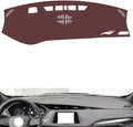 Leather Dashboard Cover Compatible with Cadillac XT4（HUD） 2018-2023,Dash Board Cover mat Anti-Slip Sun-Proof and dust-Proof(Brown)
