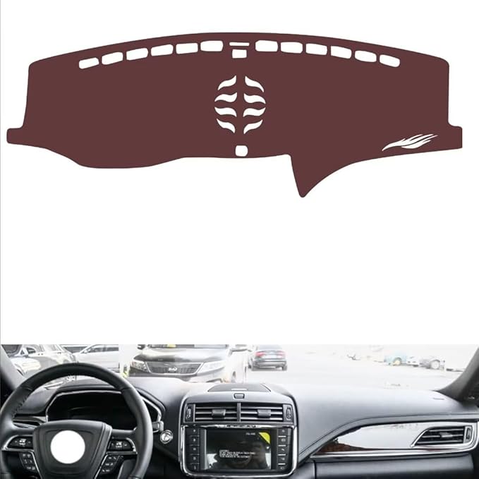 Leather Dashboard Cover Compatible with Lincoln Continental (NO HUD) 2017-2020，Dash Cover, Non-Slip Dash Cover, Dash mat Dashboard Cover, Interior Dash Covers
