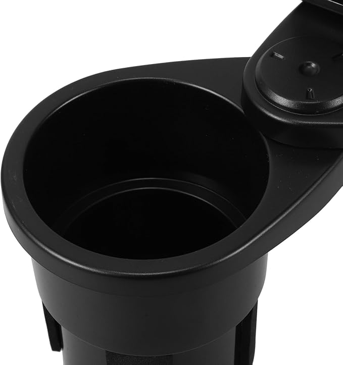 Car Cup Holder Expander 2-in-1 Rotating Drink Holder with Food Tray Multifunctional Attachment for Water Bottles in Vehicles