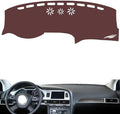 Leather Dashboard Cover Compatible with Audi A6L 2005-2011,Dash Board Cover mat Anti-Slip Sun-Proof and dust-Proof(Brown)