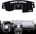leather dashboard cover Compatible with LR Freelander 2，dash cover（black）