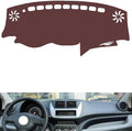 Leather Dashboard Cover Compatible with Suzuki New Alto (No Tachometer 2009-2016,Dash Board Cover mat Anti-Slip Sun-Proof and dust-Proof(Brown)
