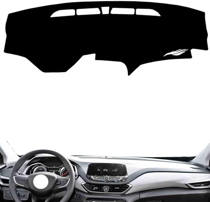 leather dashboard cover Compatible with Chevy Orlando，dash cover（black）