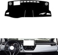 leather dashboard cover Compatible with Toyota Corolla （HUD） 2019-2023，dash cover（black）